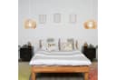 relaxdays Nachttisch 2er Pack mit 2 Schubladen, Schwarz/Gold Bild 1