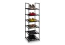 relaxdays Schuhregal schmal 6 Ebenen Schwarz Grau Bild 2