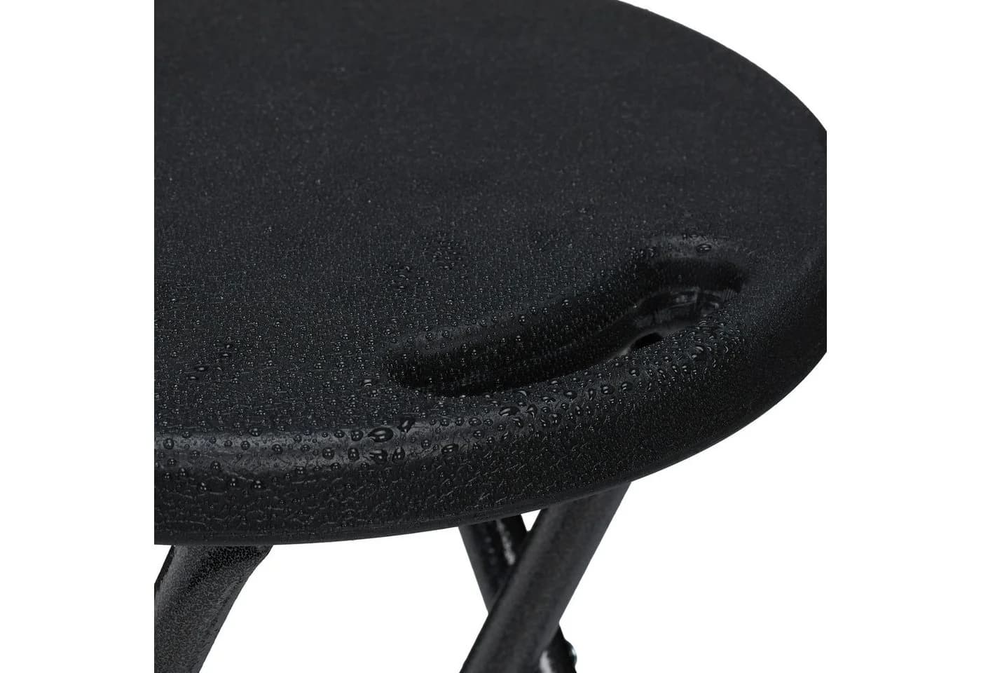 relaxdays Klapphocker 2er Set Schwarz Kunststoff Stahl - Bild 5
