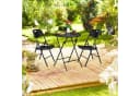 relaxdays Klappstuhl für Garten im 2er Set Schwarz Bild 1