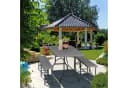 relaxdays Gartentisch klappbar grau mit Tragegriff Bild 1