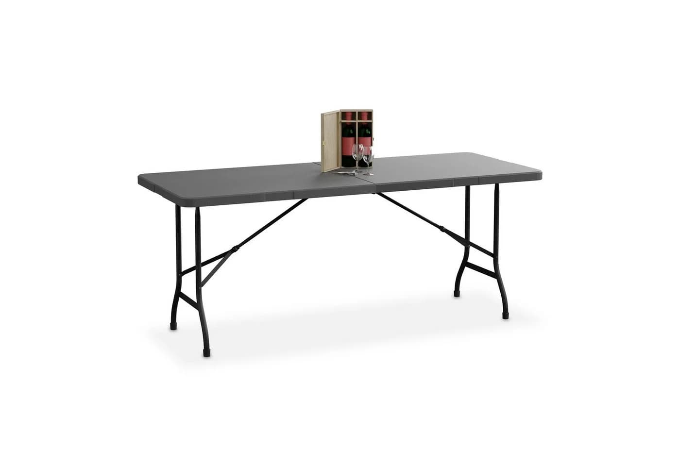 relaxdays Gartentisch klappbar grau mit Tragegriff - Bild 2
