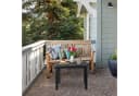 relaxdays Gartentisch Beistelltisch Balkon Schwarz Holzoptik Bild 1