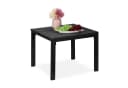 relaxdays Gartentisch Beistelltisch Balkon Schwarz Holzoptik Bild 2