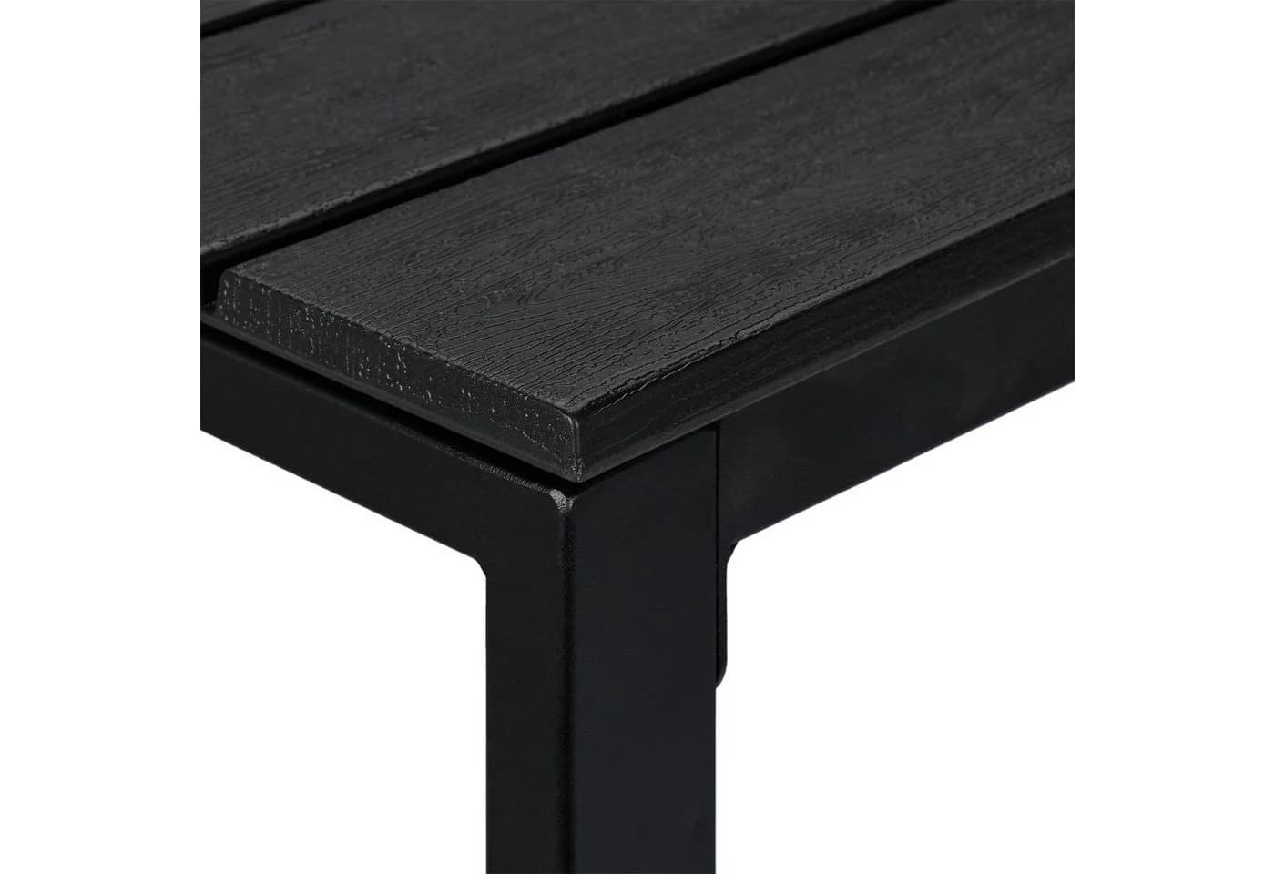 relaxdays Gartentisch Beistelltisch Balkon Schwarz Holzoptik - Bild 5