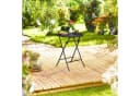 relaxdays Runder Gartentisch in Rattan-Optik Schwarz Klappbar Bild 1