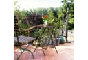 relaxdays Runder Gartentisch in Rattan-Optik Schwarz Klappbar Bild 3