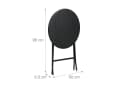 relaxdays Runder Gartentisch in Rattan-Optik Schwarz Klappbar Bild 5