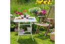relaxdays Gartentisch in Holzoptik grau klappbar Bild 1