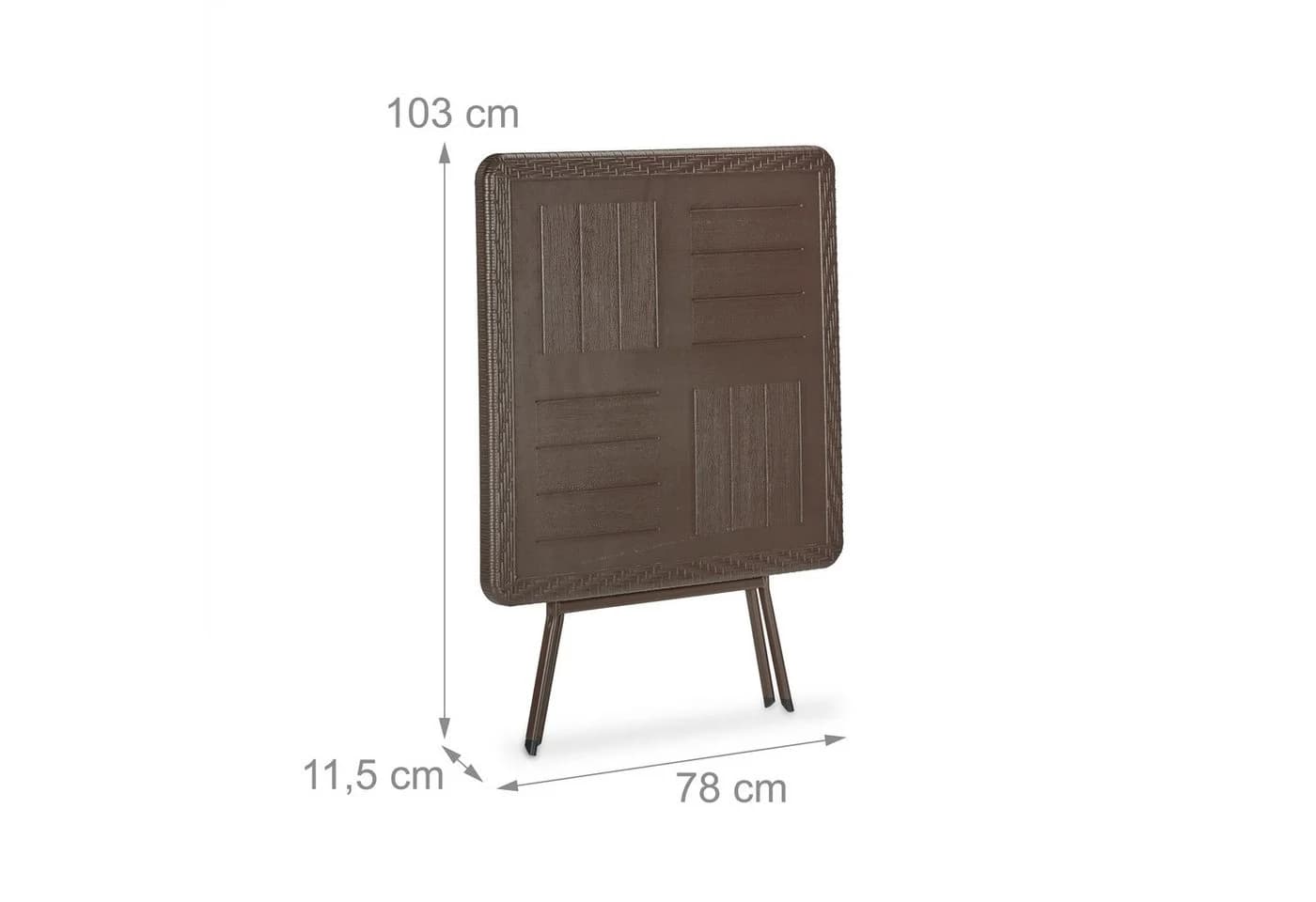 relaxdays Gartentisch Holzoptik Braun Klapptisch - Bild 5