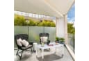 relaxdays Gartentisch rechteckig weiß Kunststoff Stahl Bild 1