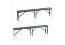 relaxdays Bierbank 2er Set Klappbank Grau 180 cm Bild 2