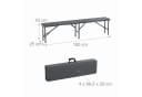 relaxdays Bierbank 2er Set Klappbank Grau 180 cm Bild 4