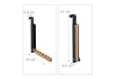 relaxdays Türhaken Klappbare Türgarderobe 2er Set Schwarz Bild 4