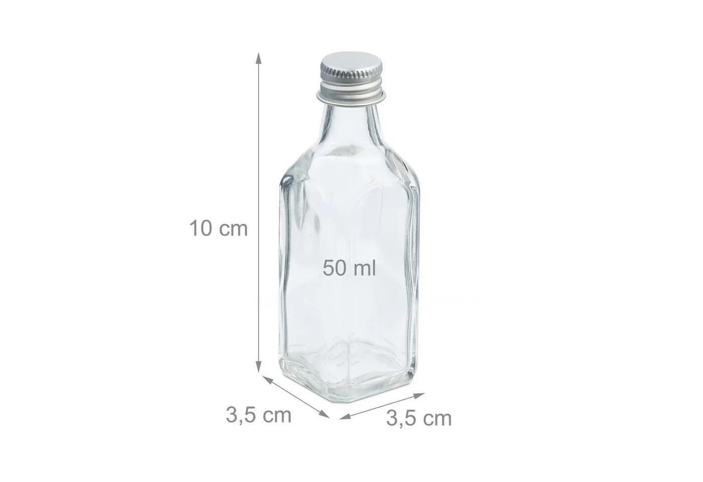 relaxdays 25er Set Miniflaschen Glas 50 ml mit Schraubverschluss und Trichter - Bild 4