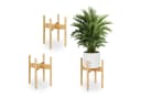 relaxdays Blumenständer Pflanzenständer im 3er Set XL Bambus Bild 2