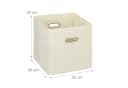 relaxdays Aufbewahrungsbox 4er Set Beige Faltbar Polyester Bild 4