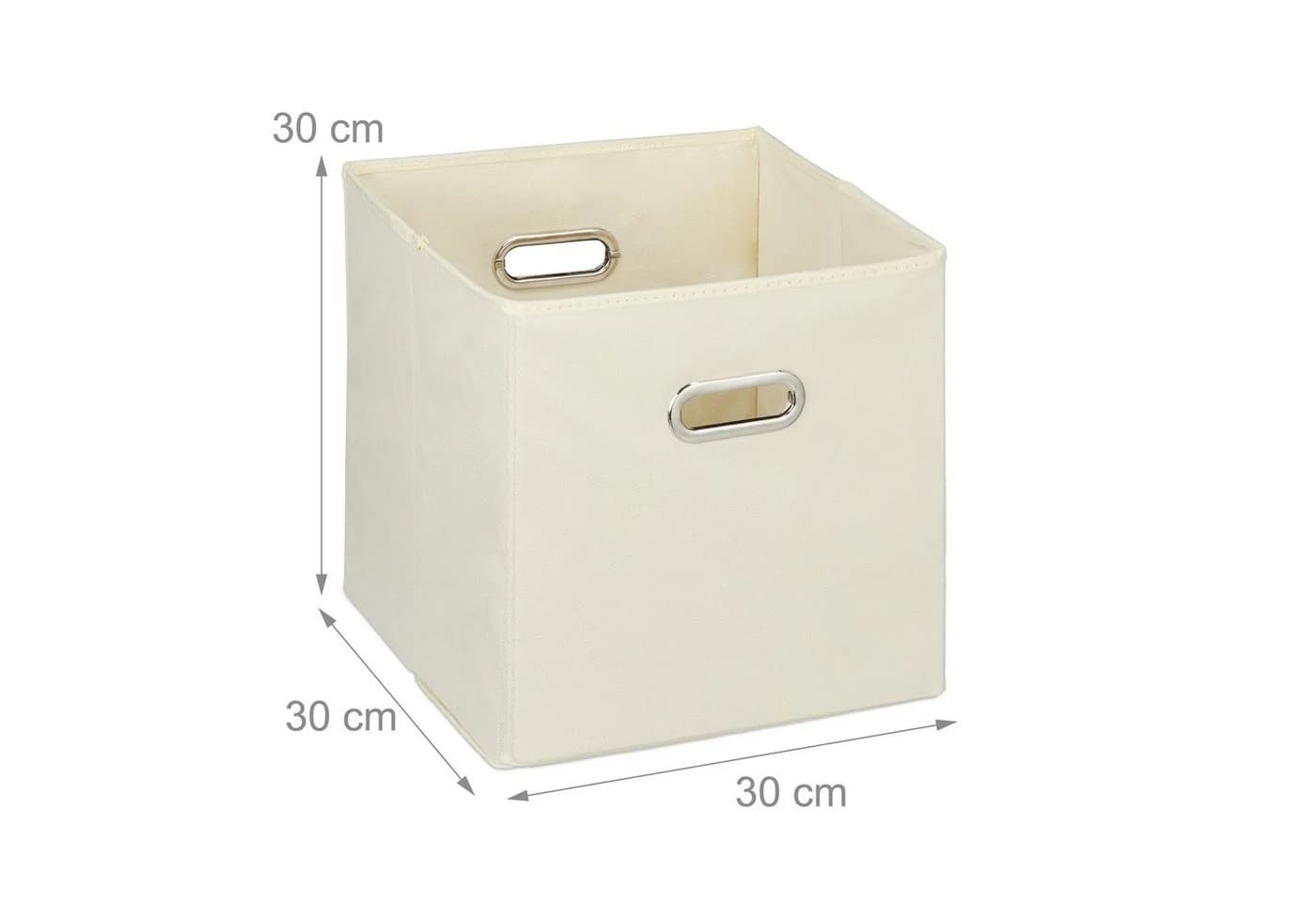 relaxdays Aufbewahrungsbox 4er Set Beige Faltbar Polyester - Bild 4