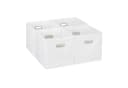 relaxdays Aufbewahrungsbox 4er Set Weiß Faltbox Stoff Bild 2