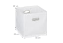 relaxdays Aufbewahrungsbox 4er Set Weiß Faltbox Stoff Bild 4