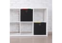 relaxdays Aufbewahrungsbox 4er Set Schwarz Faltbox Stoff Bild 1