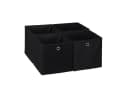 relaxdays Aufbewahrungsbox 4er Set Schwarz Faltbox Stoff Bild 2
