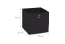 relaxdays Aufbewahrungsbox 4er Set Schwarz Faltbox Stoff Bild 4