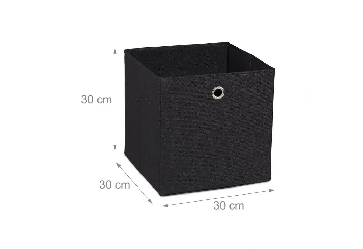 relaxdays Aufbewahrungsbox 4er Set Schwarz Faltbox Stoff - Bild 4