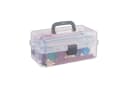 relaxdays Aufbewahrungsbox 9 Fächer Grau Transparent Kunststoff Bild 2