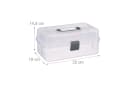 relaxdays Aufbewahrungsbox 9 Fächer Grau Transparent Kunststoff Bild 4