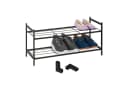 relaxdays Schuhregal Metall stapelbar schwarz Bild 2
