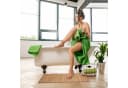 relaxdays Badematte Bambus natur mit Textilrand Braun Bild 1