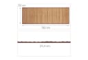 relaxdays Badematte Bambus natur mit Textilrand Braun Bild 4
