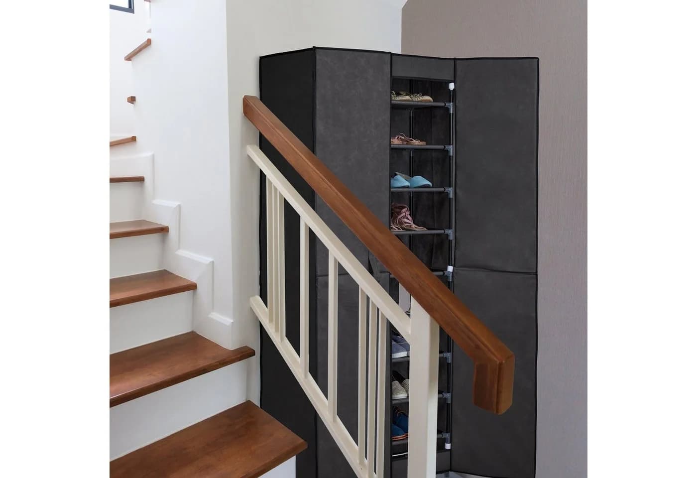 relaxdays Stoffschrank Schuhschrank 30 Paar Anthrazit - Bild 5