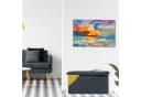 relaxdays Sitzbank Kunstled Dunkelgrau mit Stauraum Bild 1