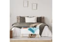 relaxdays Polsterbank Beige mit Stauraum und Holzbeinen Bild 3