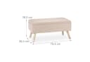 relaxdays Polsterbank Beige mit Stauraum und Holzbeinen Bild 4