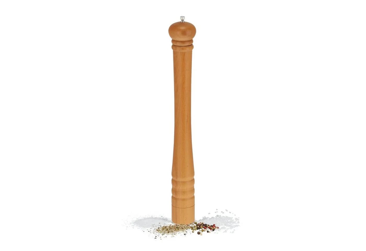 relaxdays Salz- und Pfeffermühle XXL aus Buchenholz mit Keramikmahlwerk - Bild 2