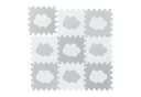 relaxdays Spielmatte 18-tlg. Puzzlematte Wolke Weiss-Grau Bild 2
