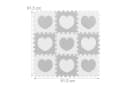 relaxdays Spielmatte 18-tlg. Puzzlematte Herz Weiss-grau Bild 5
