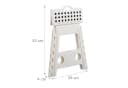 relaxdays Tritthocker Klapphocker faltbar XL Weiß Bild 5