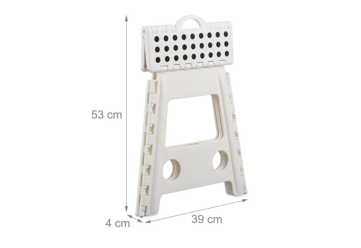 relaxdays Tritthocker Klapphocker faltbar XL Weiß - Bild 5