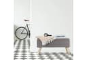 relaxdays Polsterbank mit Stauraum Hellgrau Leinen-Optik Bild 1