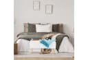 relaxdays Polsterbank mit Stauraum Hellgrau Leinen-Optik Bild 3