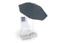 relaxdays Balkonschirm Sonnenschirm 180 cm Grau Bild 2