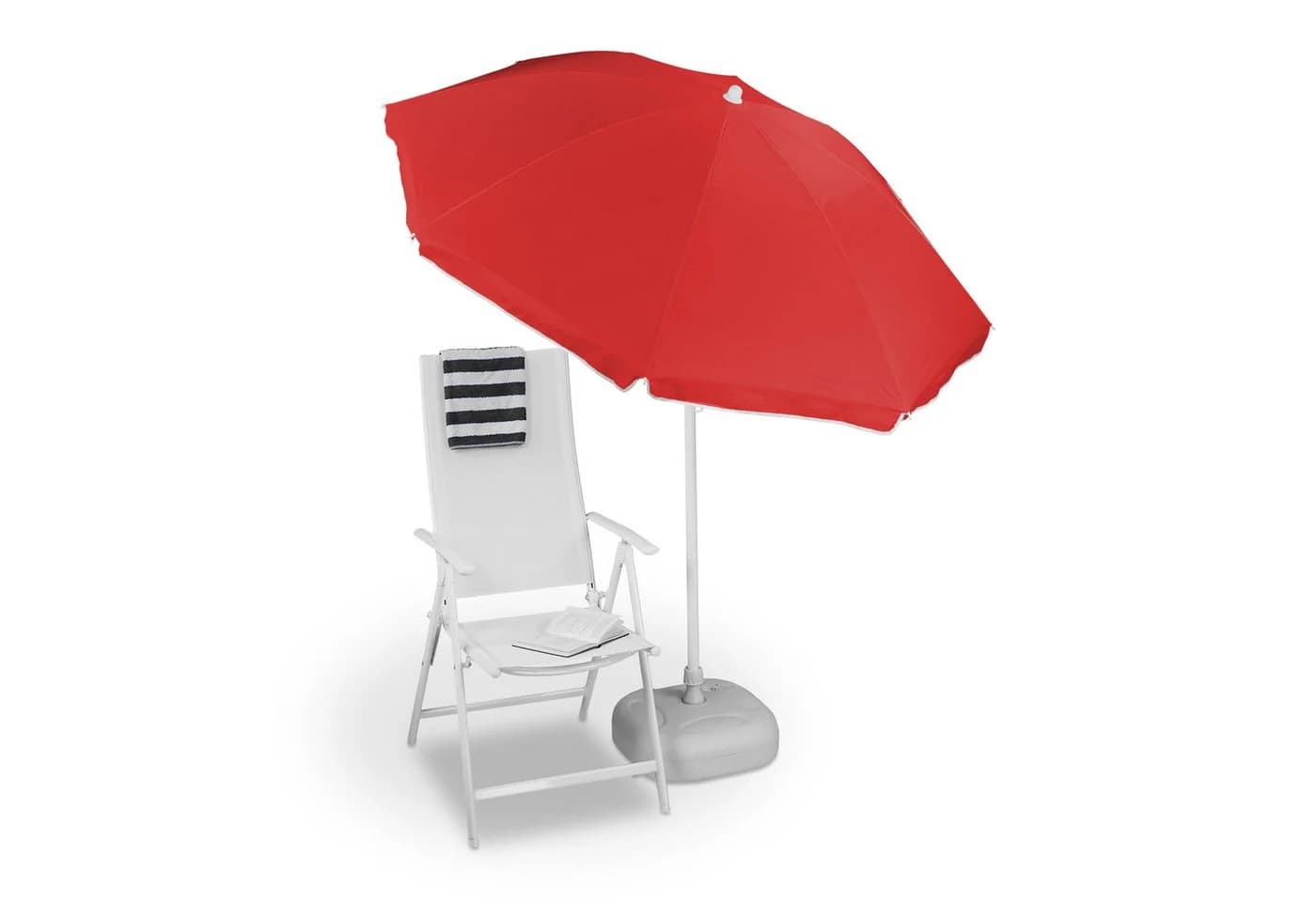 relaxdays Balkonschirm Sonnenschirm 180 cm Rot - Bild 2
