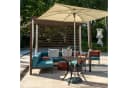 Relaxdays Eckiger Gartentisch mit Schirmloch Schwarz-Bronze Bild 3
