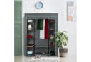 relaxdays Stoffschrank XXL Anthrazit mit 12 Ablagen und Kleiderstange Bild 1
