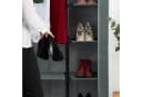 relaxdays Stoffschrank XXL Anthrazit mit 12 Ablagen und Kleiderstange Bild 3