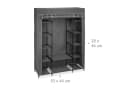 relaxdays Stoffschrank XXL Anthrazit mit 12 Ablagen und Kleiderstange Bild 5